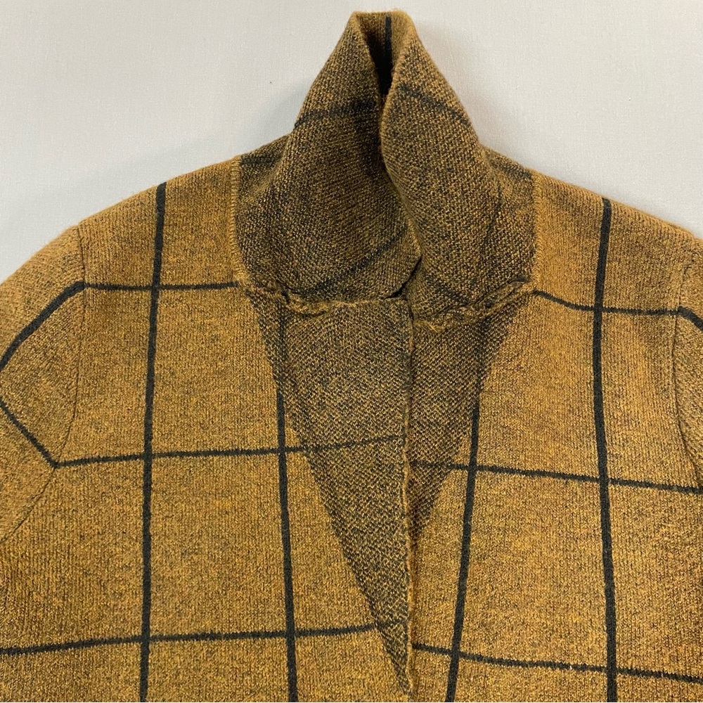 John + Jenn Long Button-Front Sweater Jacket/Coat, Windowpane - Womens Small - Picture 5 of 16